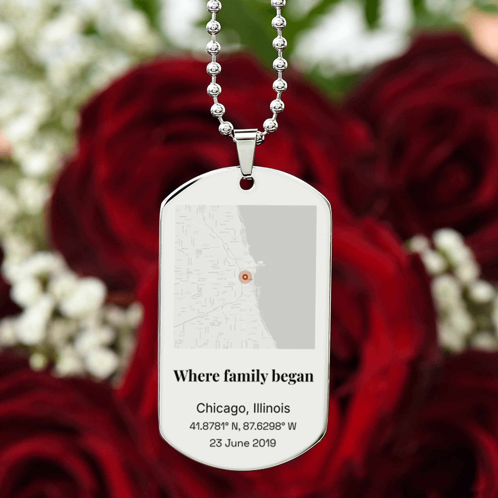 Grandparents Farm Print on the jewelry